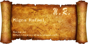 Migra Rafael névjegykártya